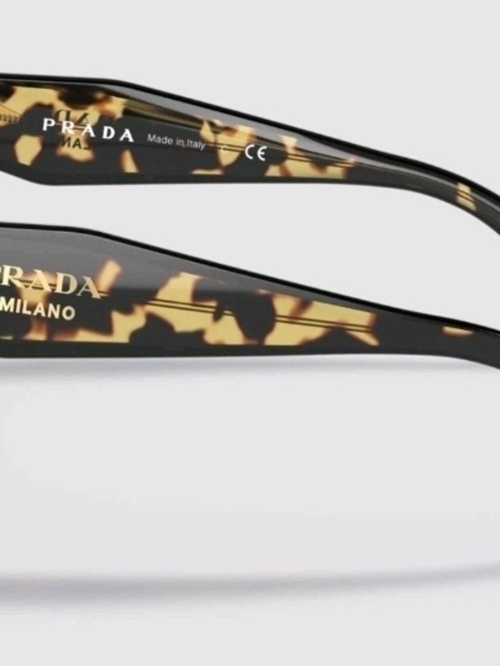 Prada Men’s Tortoiseshell Temple Sunglasses - Black & Brown